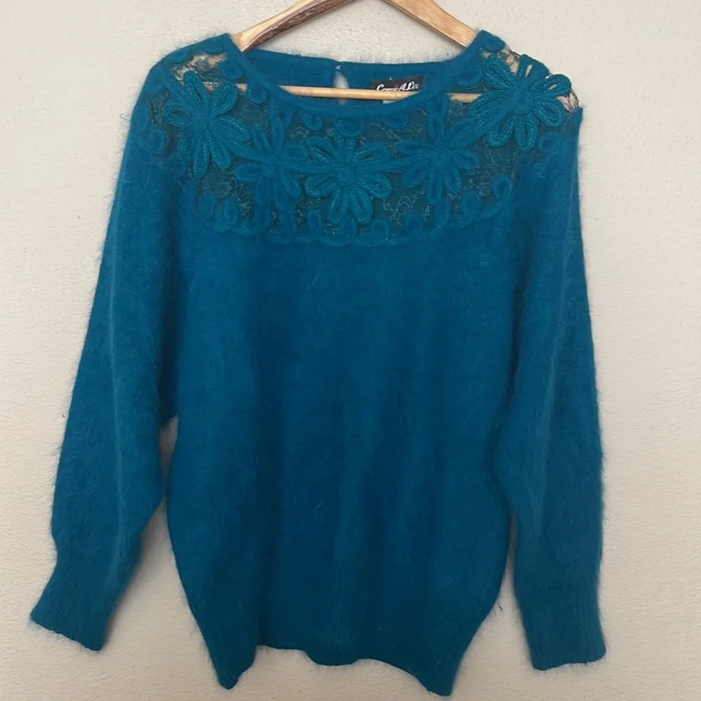 Vintage Connie A Lee‎ Angora Fuzzy Sweater